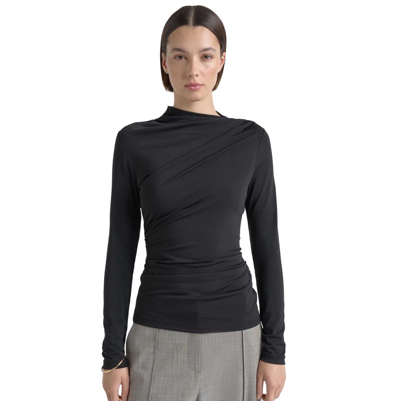 Cue Mesh Gathered Top